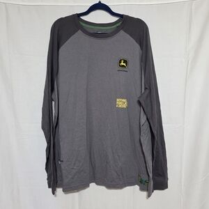 John Deere XXL Gray Long Sleeve Graphic Tee Shirt NWOT
